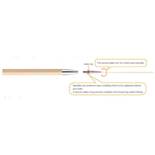 CarryC Interchangeable Bamboo Knitting Needle Set 2 CarryC Interchangeable Bamboo Knitting Needle Set - Image 2