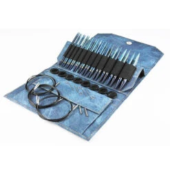 LYKKE 5" Interchangeable Knitting Needle Set - Indigo