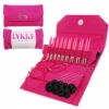LYKKE Blush 3.5" Interchangeable Knitting Needle Set - Fuchsia Denim
