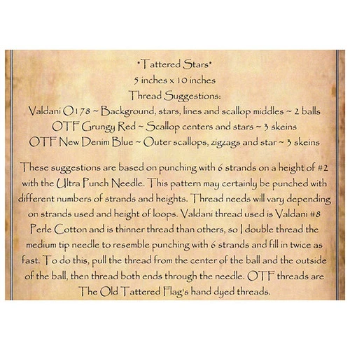 Punch Needle Pattern - Tattered Stars 2 Punch Needle Pattern - Tattered Stars - Image 2