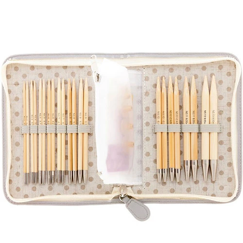 CarryC Interchangeable Bamboo Knitting Needle Long Set 1 CarryC Interchangeable Bamboo Knitting Needle Long Set