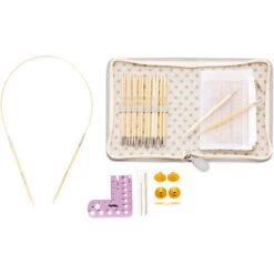 CarryC Interchangeable Bamboo Knitting Needle Long Set 6 CarryC Interchangeable Bamboo Knitting Needle Long Set -BEKA Store SPI 072978b 92449.1562262750