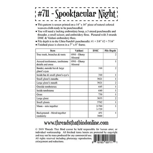 Punch Needle Pattern - Spooktacular Night 2 Punch Needle Pattern - Spooktacular Night - Image 2