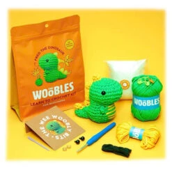 The Woobles Beginner Crochet Kit - Dino The Dinosaur
