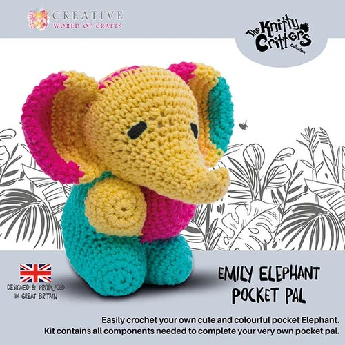 Knitty Critters Amigurumi Kit - Emily Elephant 2 Knitty Critters Amigurumi Kit - Emily Elephant - Image 2